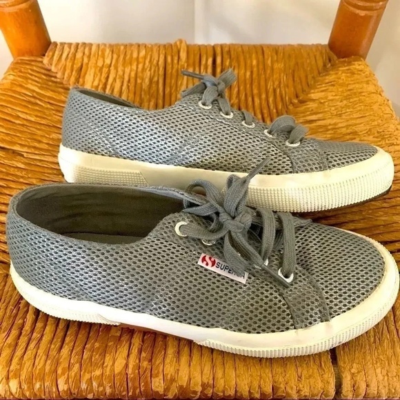 Superga Shoes 2750 Metallic Grey Silver Cotu Classic Sneakers 6.5 - Picture 4 of 13